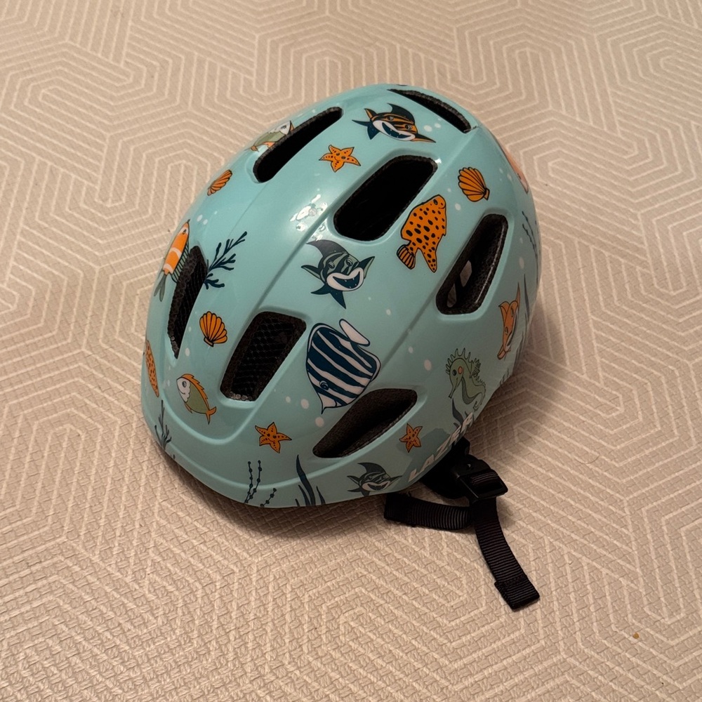 Kids Sea Life Bike Helmet - Light Blue